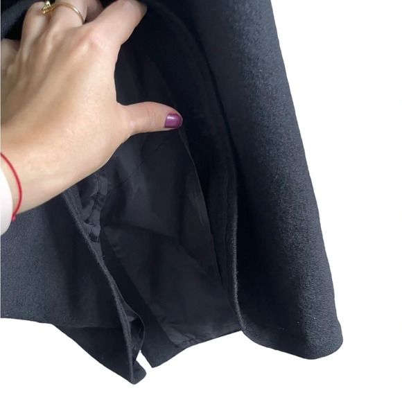 LINDA BADAY 100% Wool Mini Black Skirt Size 6 - Picture 4 of 7